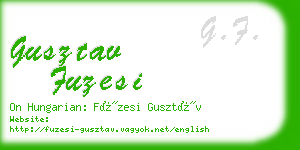 gusztav fuzesi business card