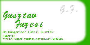 gusztav fuzesi business card